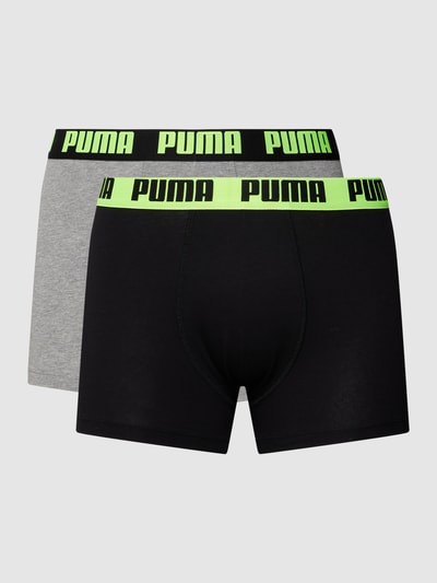 Puma Trunks mit Label-Details im 2er-Pack Mittelgrau Melange 2