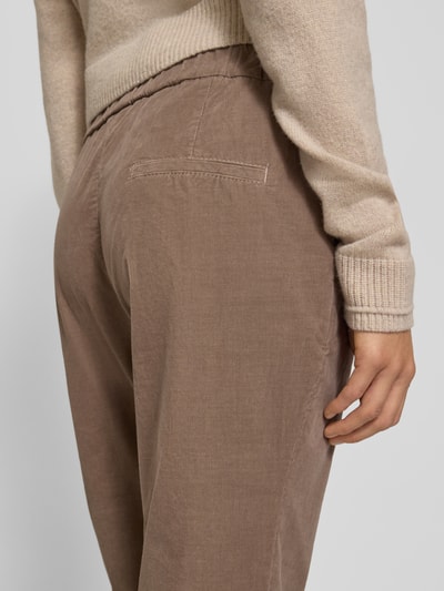 TONI Spodnie o skróconym kroju z elastycznym pasem model ‘sue’ Szarobrązowy 3