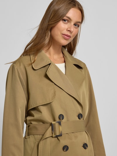 More & More Trenchcoat van katoenmix met reverskraag Kaki - 3