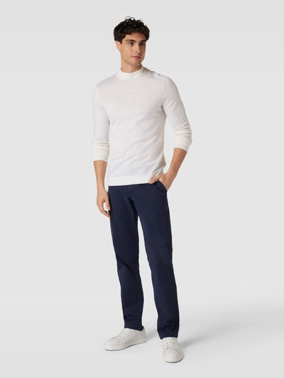 ALBERTO Slim fit broek met steekzak, model 'LOU' Marineblauw - 1