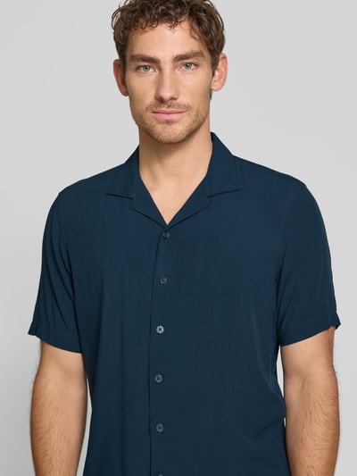 Jake*s Koszula biznesowa o kroju slim fit z listwą guzikową Granatowy 3