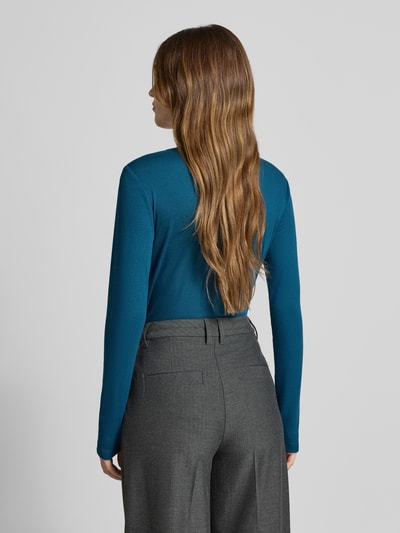 Tom Tailor Regular Fit Langarmshirt aus Baumwoll-Mix mit Rollkragen Petrol 5