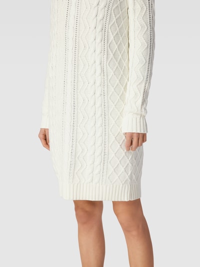 Christian Berg Woman Gebreide jurk met structuurmotief Offwhite - 3