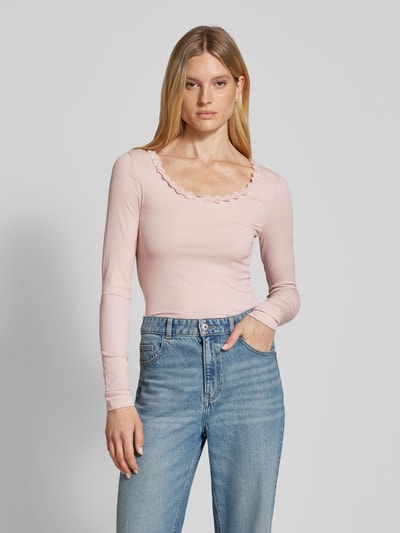 QS Longsleeve met ronde hals Roze - 4