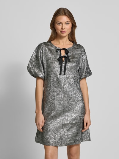 b.young Minikleid mit Zierschleifen Modell 'Detona' Metallic Black 4