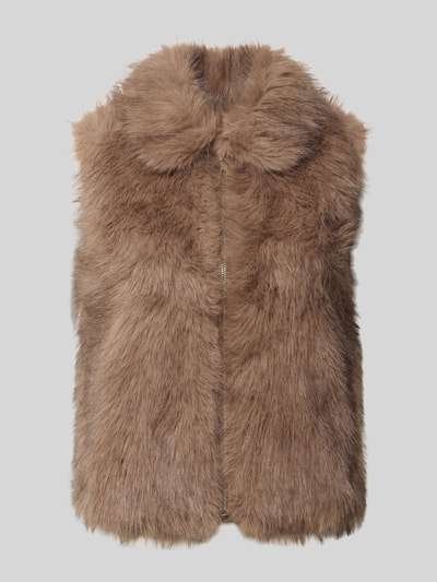 OPUS Weste mit Webpelzoptik Modell 'Wafury' Camel 1