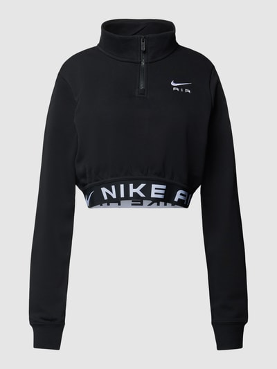 Nike Cropped Sweatshirt mit Troyer-Kragen Black 2