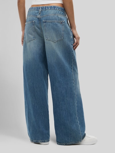 Tommy Jeans Spodnie z szerokimi nogawkami z mieszanki bawełny i lnu Jeansowy niebieski 5