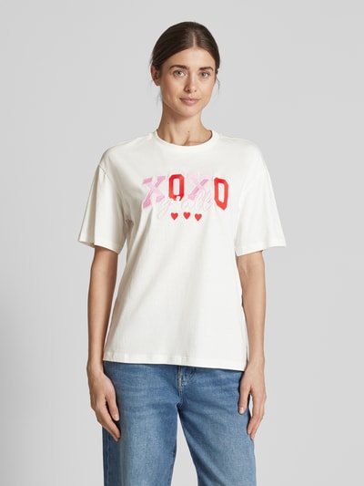 Vero Moda T-shirt o kroju relaxed fit z czystej bawełny model ‘SOPHIE MIA’ Biały 4