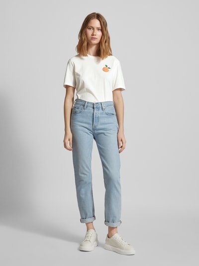 VILA T-Shirt mit Rundhalsausschnitt Modell 'SYBIL' Weiss 1