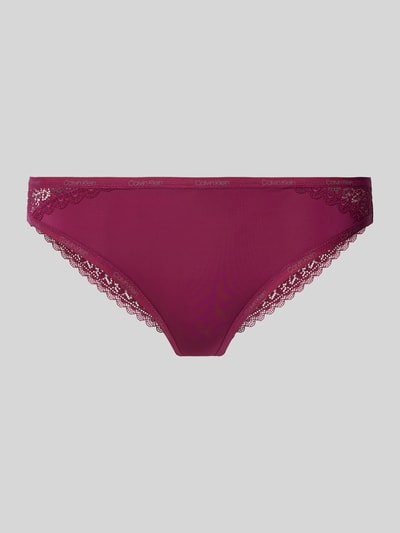 Calvin Klein Underwear Slip met kant, model 'FLIRTY' Fuchsia - 1