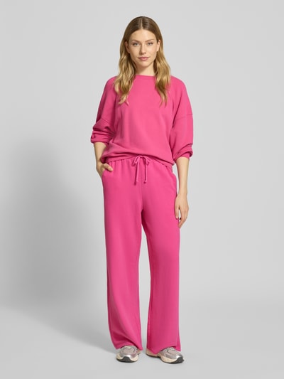 American Vintage Sweatbroek met elastische band Felroze - 1