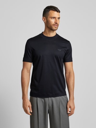 Emporio Armani T-Shirt mit Label-Print Marine 4