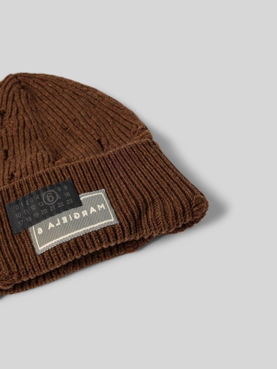 MM6 Maison Margiela Beanie aus Woll-Mix Mittelbraun 3