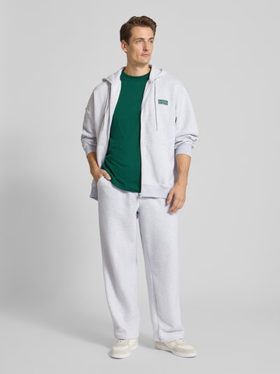 American Vintage Sweatpants met elastische band, model 'BAPTOWN' Lichtgrijs gemêleerd - 1