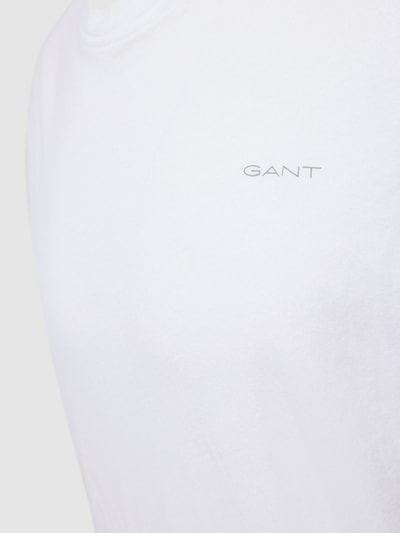 Gant T-shirt z nadrukiem z logo w zestawie 2 szt. Biały 2