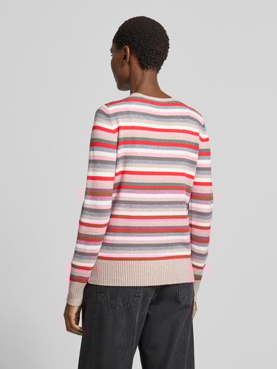 Christian Berg Woman Strickpullover mit gerippten Abschlüssen Metallic Beige Melange 5