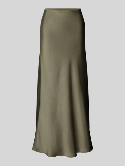 Neo Noir Maxirock aus Satin mit elastischem Bund Modell 'Vicky' Khaki 2