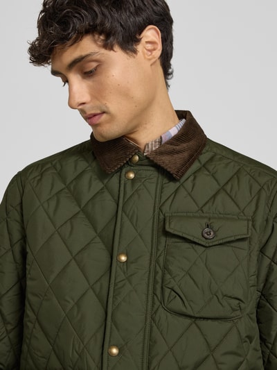 Polo Ralph Lauren Gewatteerd jack met platte kraag, model 'BEATON' Olijfgroen - 3