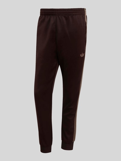 adidas Originals Slim Fit Sweathose mit Logo-Stitching Dunkelbraun 2
