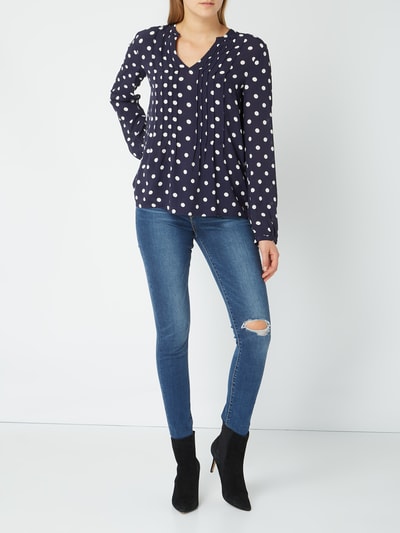 Marc O'Polo Blusenshirt mit Polka Dots  Marine 1