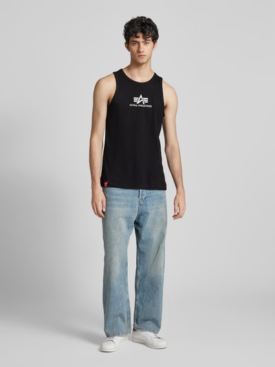 Alpha Industries Tanktop mit Label-Print Black 1