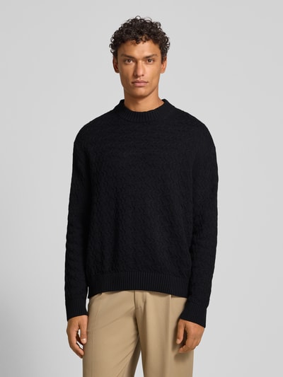 SELECTED HOMME Relaxed fit pullover van puur katoen, model 'PHILIP' Zwart - 4