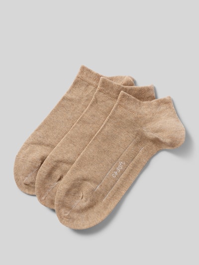 camano Socken mit elastischem Bündchen im 3er-Pack Beige 1