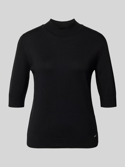 More & More Strickshirt mit Stehkragen und 1/2-Arm Black 2
