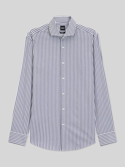 BOSS Slim Fit Businesshemd aus Baumwoll-Mix Modell 'HANK-SP' Marine 2