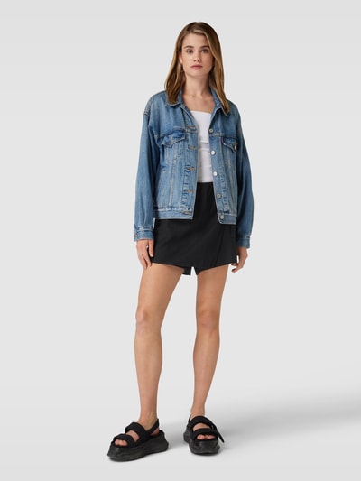 Tom Tailor Denim Shorts in Wickel-Optik Black 1