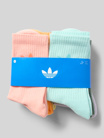 Produktfoto, Socken aus Baumwoll-Mix im 6er-Pack von adidas Originals in Pastellfarben mit geripptem Muster, Damen Socken von adidas Originals