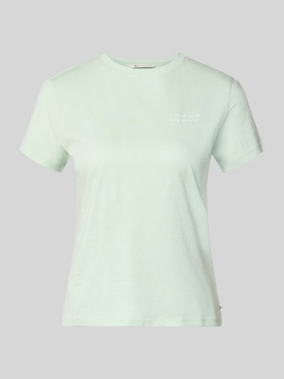 Tom Tailor Denim męski t-shirt o kroju regular fit z czystej bawełny Jasnozielony 2