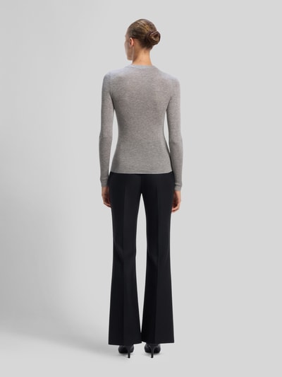 HUGO Slim Fit Pullover aus Woll-Mix mit Lyocell-Kaschmir-Anteil Modell 'Sallya' Hellgrau 4