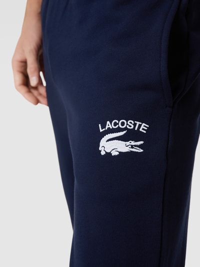 Lacoste Sweatpants met labelstitching Marineblauw - 3