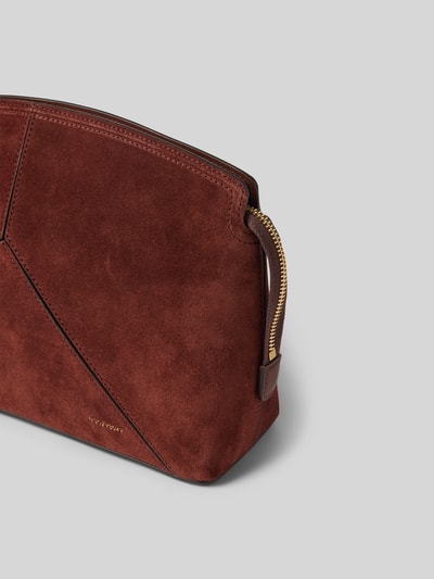 Victoria Beckham Clutch mit Logo-Prägung Dunkelbraun 3