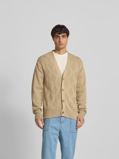 Officine Générale Regular Fit Jacke in Strick-Optik Beige 4
