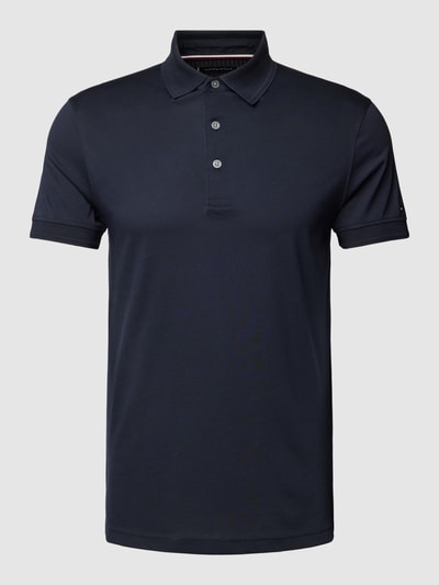 Tommy Hilfiger Tailored Regular Fit Poloshirt mit Logo-Stitching Dunkelblau 2