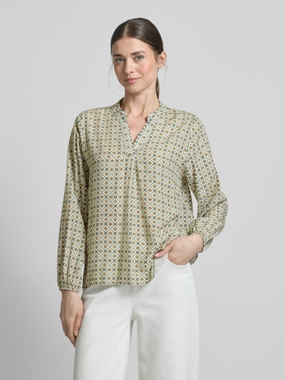 ZABAIONE Relaxed fit blouse met tuniekkraag, model 'Mi44mii' Kaki - 4