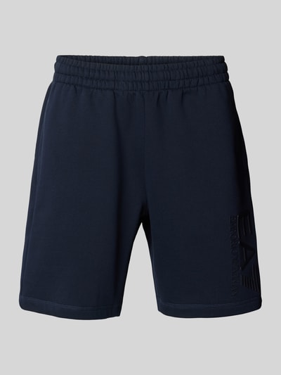 EA7 Emporio Armani Sweatshorts met elastische band, model 'TRAIN' Donkerblauw - 2