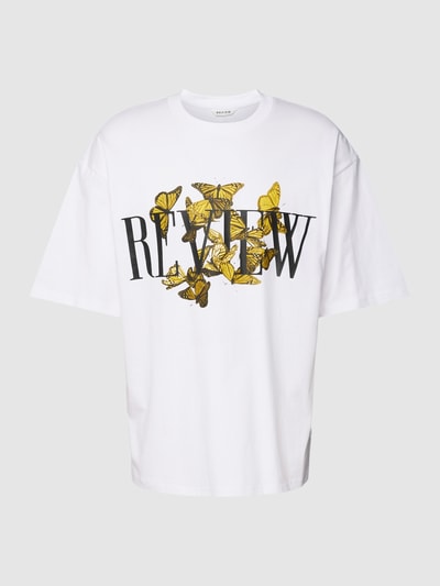 REVIEW T-shirt z nadrukowanym motywem Biały 2