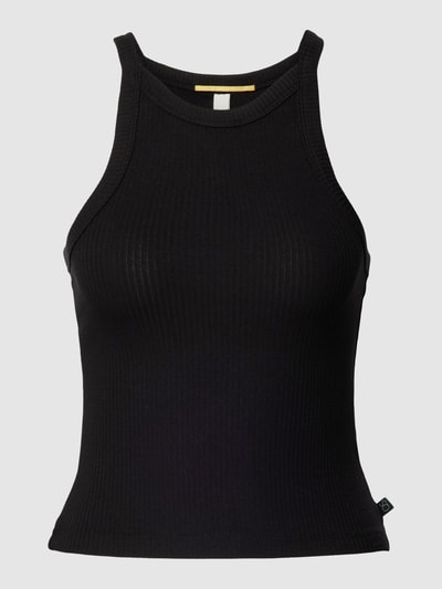 QS Tanktop in fijnriblook Zwart - 2