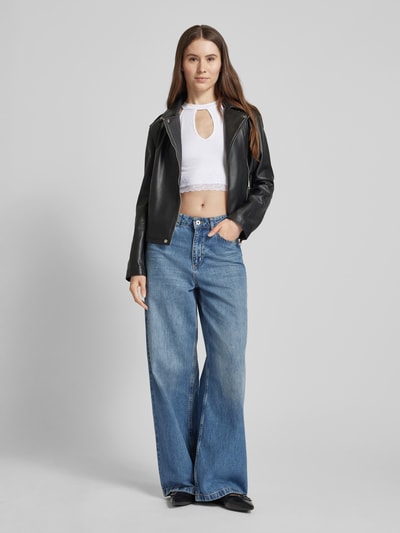 Guess Crop Top mit Neckholder Weiss 1