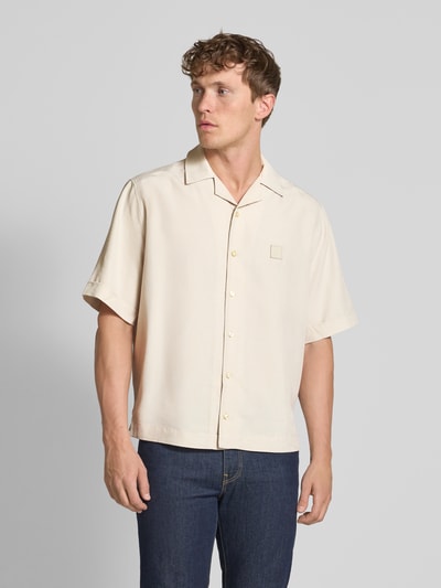 BOSS Orange Relaxed fit vrijetijdsoverhemd van lyocellmix, model 'LAPISY' Zand - 4