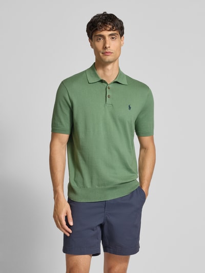 Polo Ralph Lauren Regular Fit Poloshirt mit Label-Stitching Gruen 4