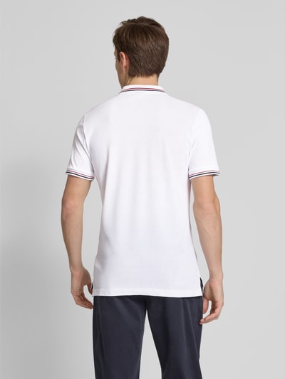 Geox Poloshirt mit Label-Stitching Modell 'Piquee' Weiss 5