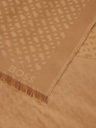 BOSS Schal mit Fransen Modell 'Ledonio' Beige 2