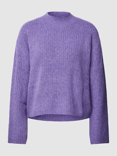 Tom Tailor Denim Strickpullover mit Turtleneck Purple Melange 2
