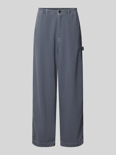 Productfoto, Wide Fit Jeans met teilelastischem Bund model 'Lycaz' van American Vintage in blauw, puur katoen, achterzakken, knoop- en ritssluiting, bandwijdte maat M 39 cm, binnenbeenlengte maat M 71 cm