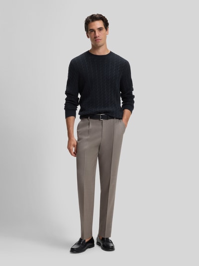 BOSS sweter o kroju regular fit z domieszką bawełny model 'Furlan' Granatowy 1